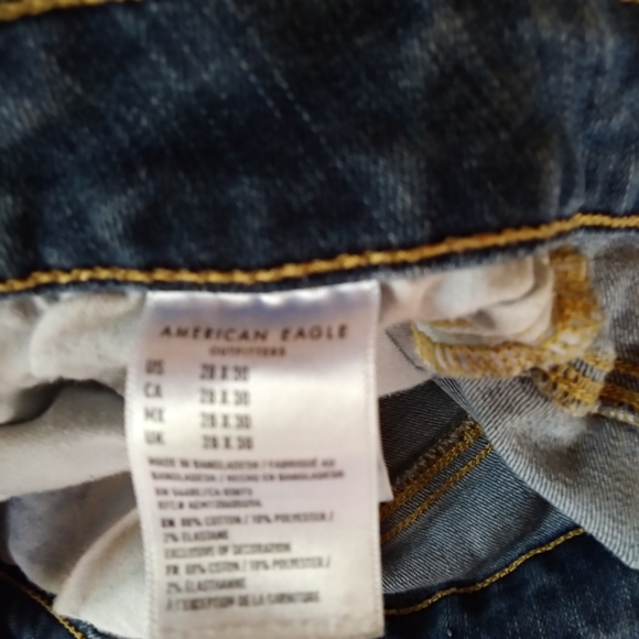 American Eagle Medium Wash Boot Leg Jeans Size 28x30 - Picture 8 of 8
